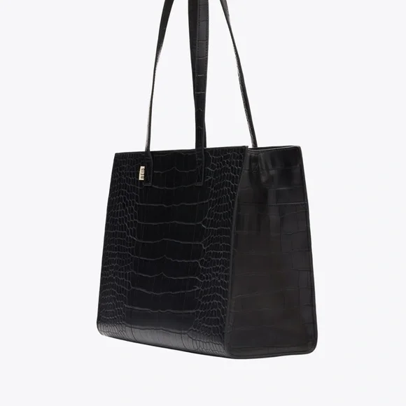 BEIS Black Croc-Embossed Laptop Bag - Picture 2 of 3